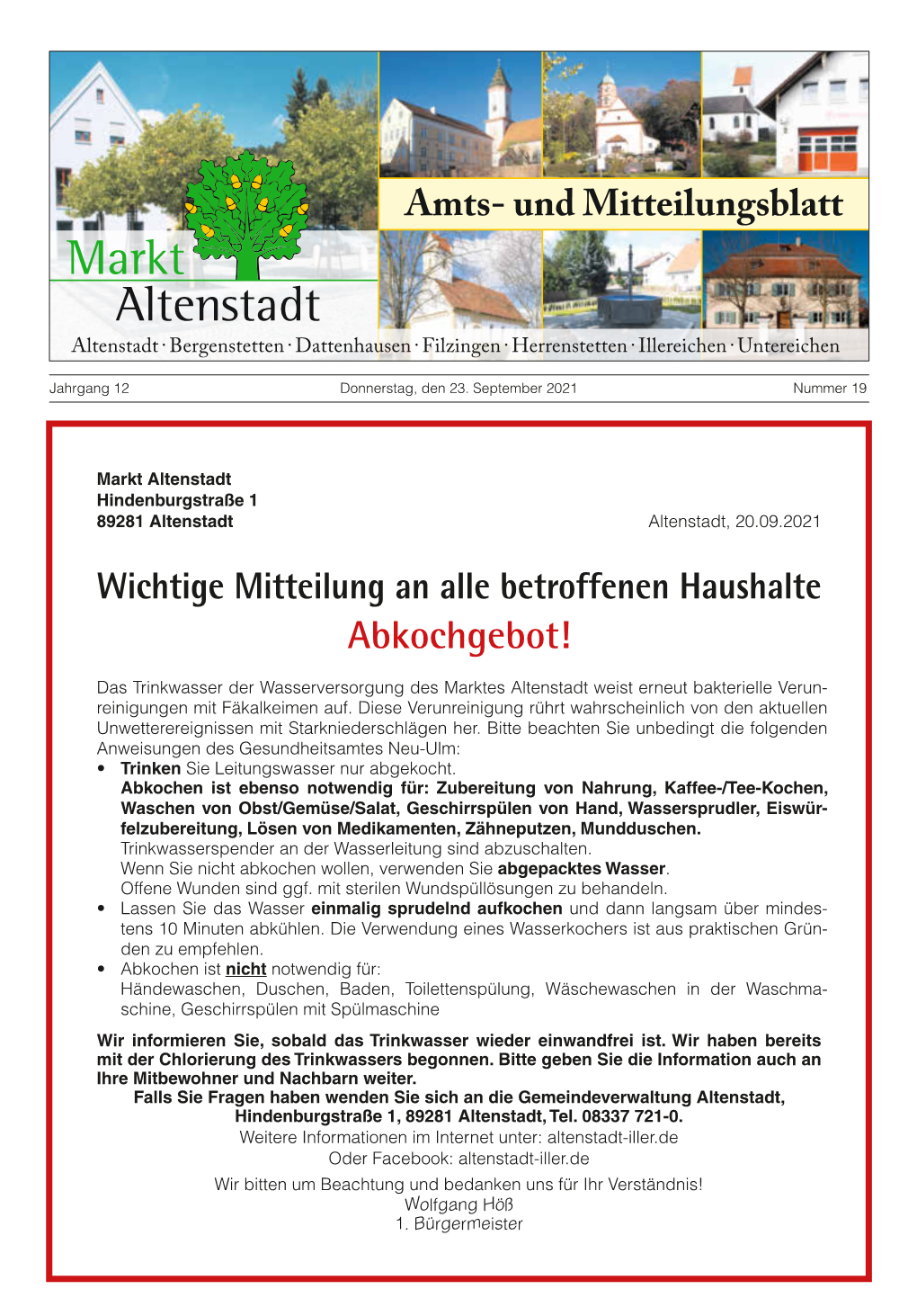 Und Mitteilungsblatt