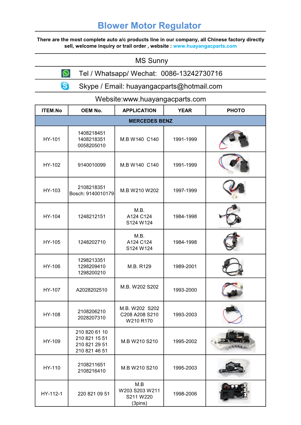 Blower Motor Regulator