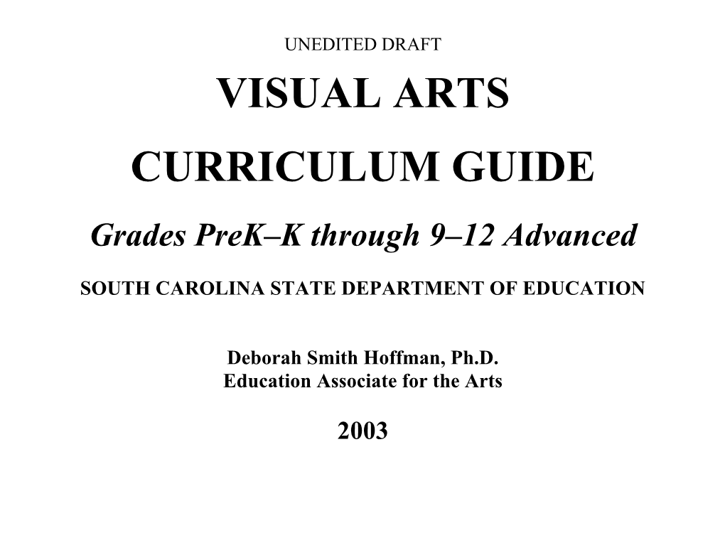 Visual Arts Curriculum Guide