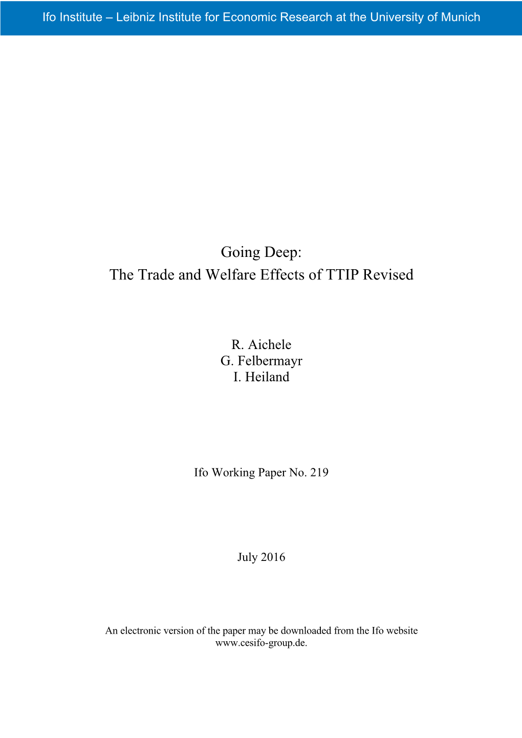 Going Deep: the Trade and Welfare Effects of TTIP Revised