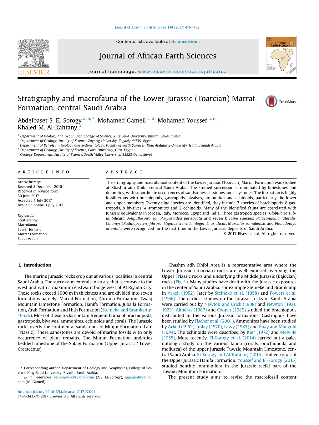 Marrat Formation, Central Saudi Arabia