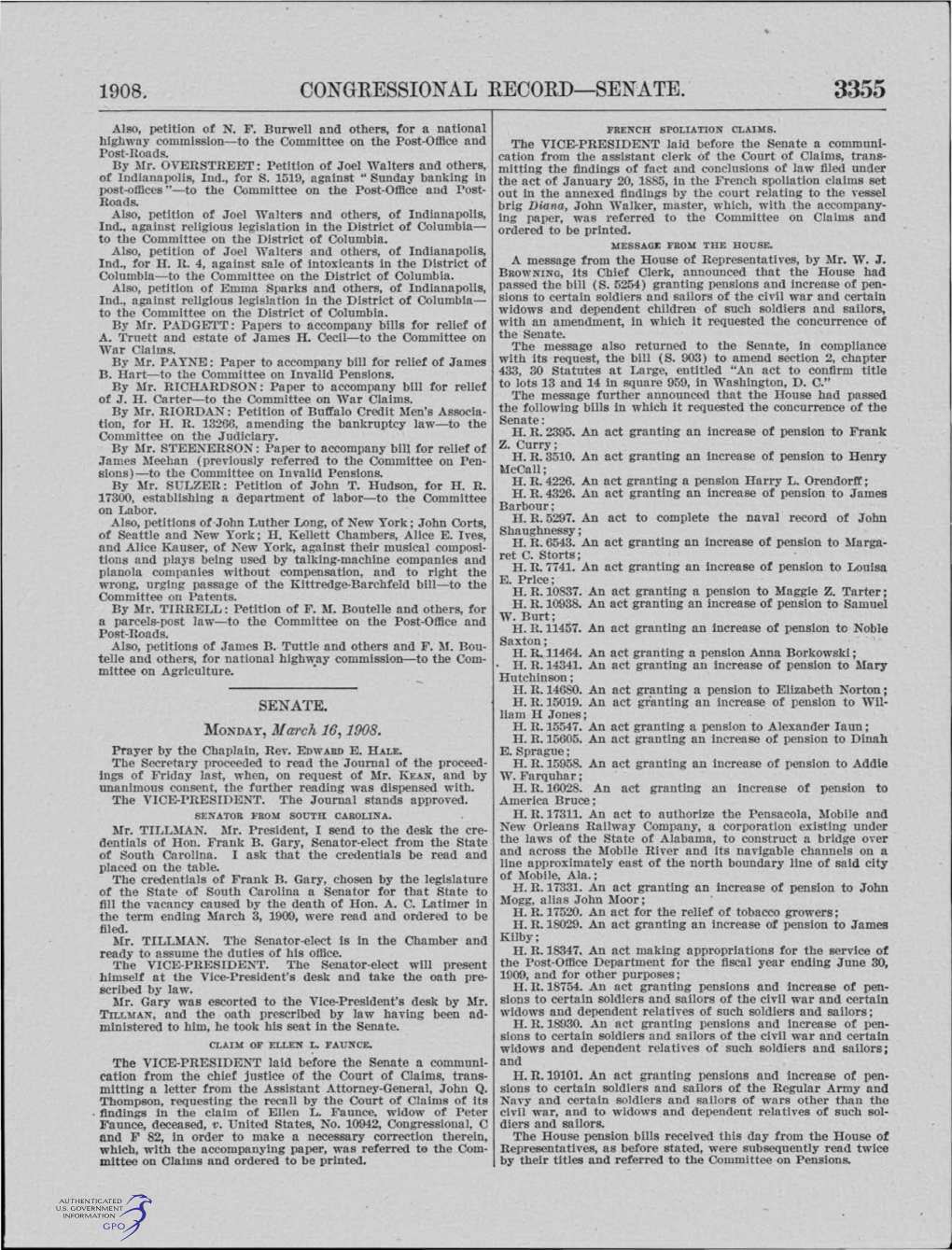 Congressional Record-Senate. 3355