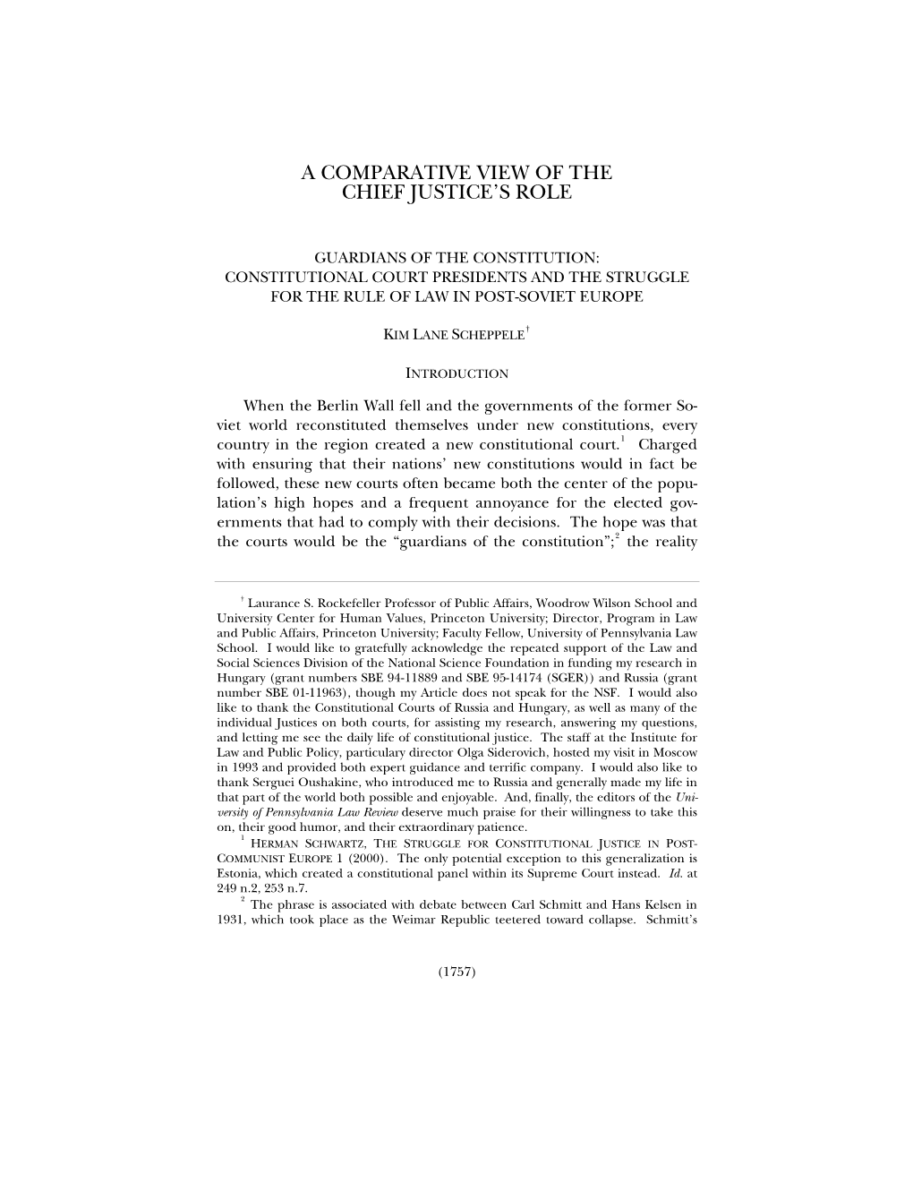 Guardians of the Constitution: Constitutional Court Presidents and the Struggle for the Rule of Law in Post-Soviet Europe