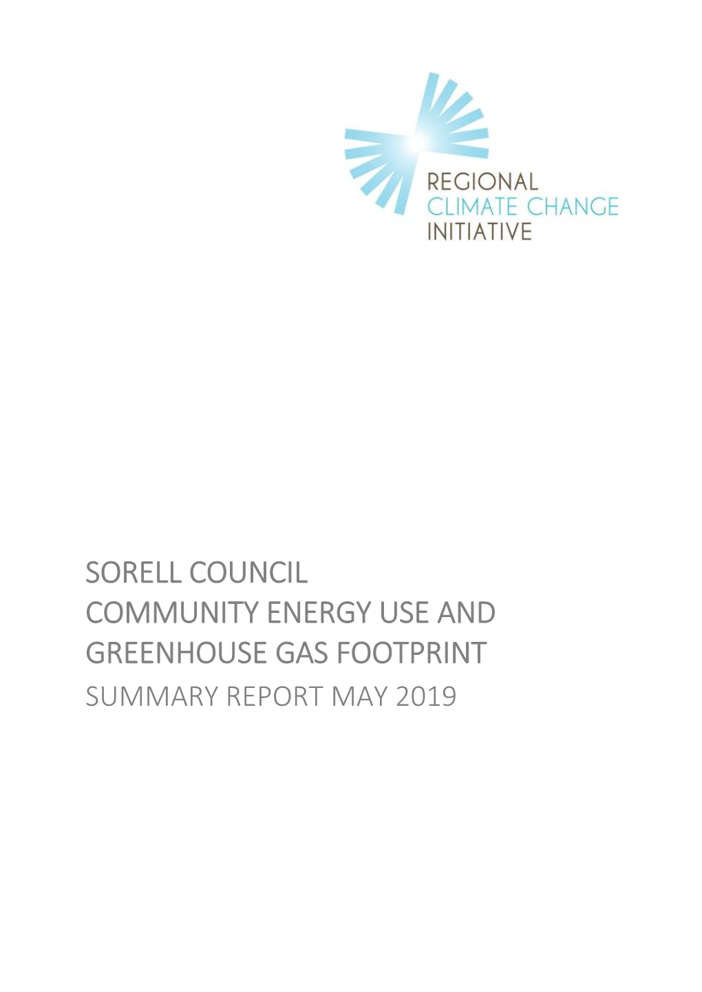 Sorell Council Community Energy Use and Greenhouse Gas Footprint Summary Report May 2019