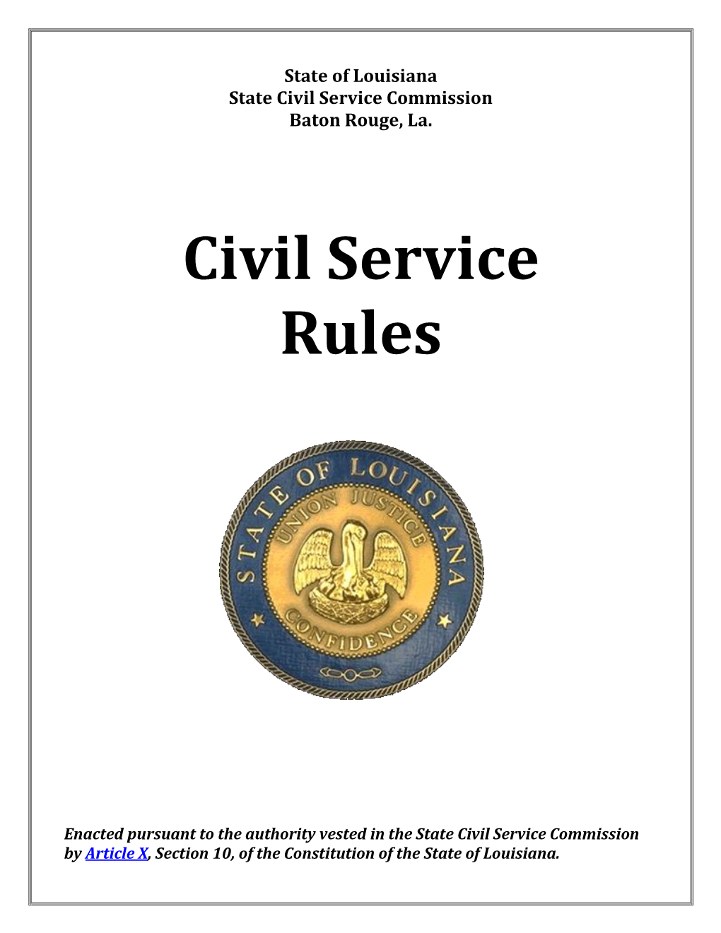 Civil Service Rules