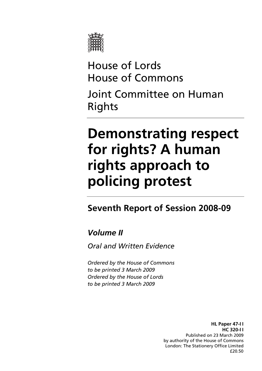 A Human Rights Approach to Policing Protest