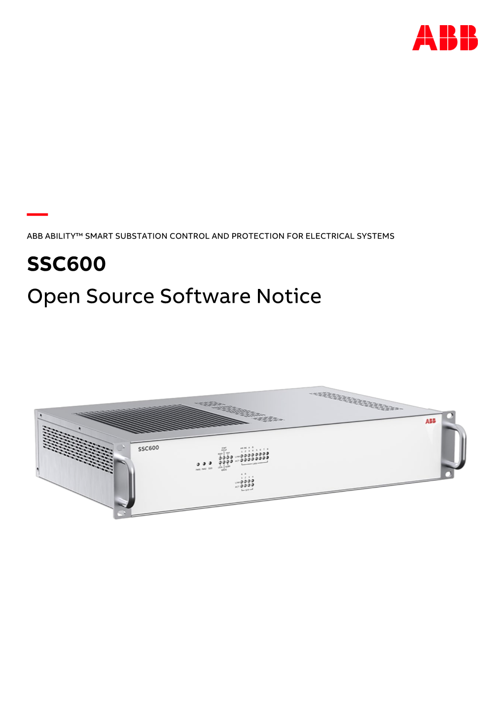 — SSC600 Open Source Software Notice