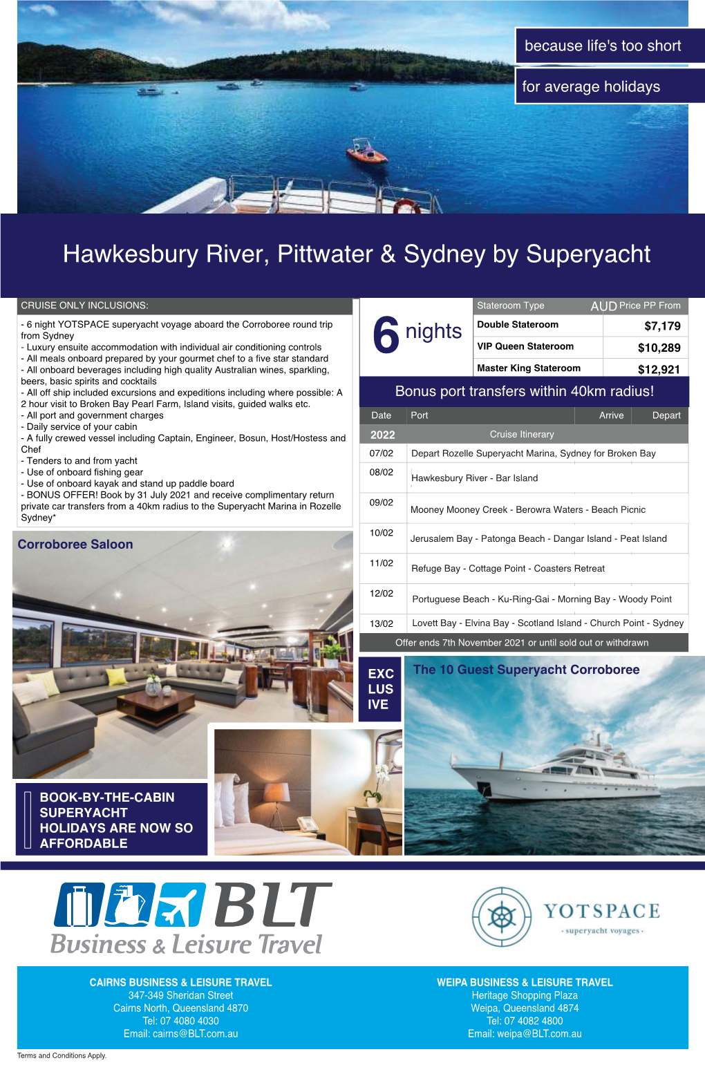 Hawkesbury River, Pittwater & Sydney by Superyacht