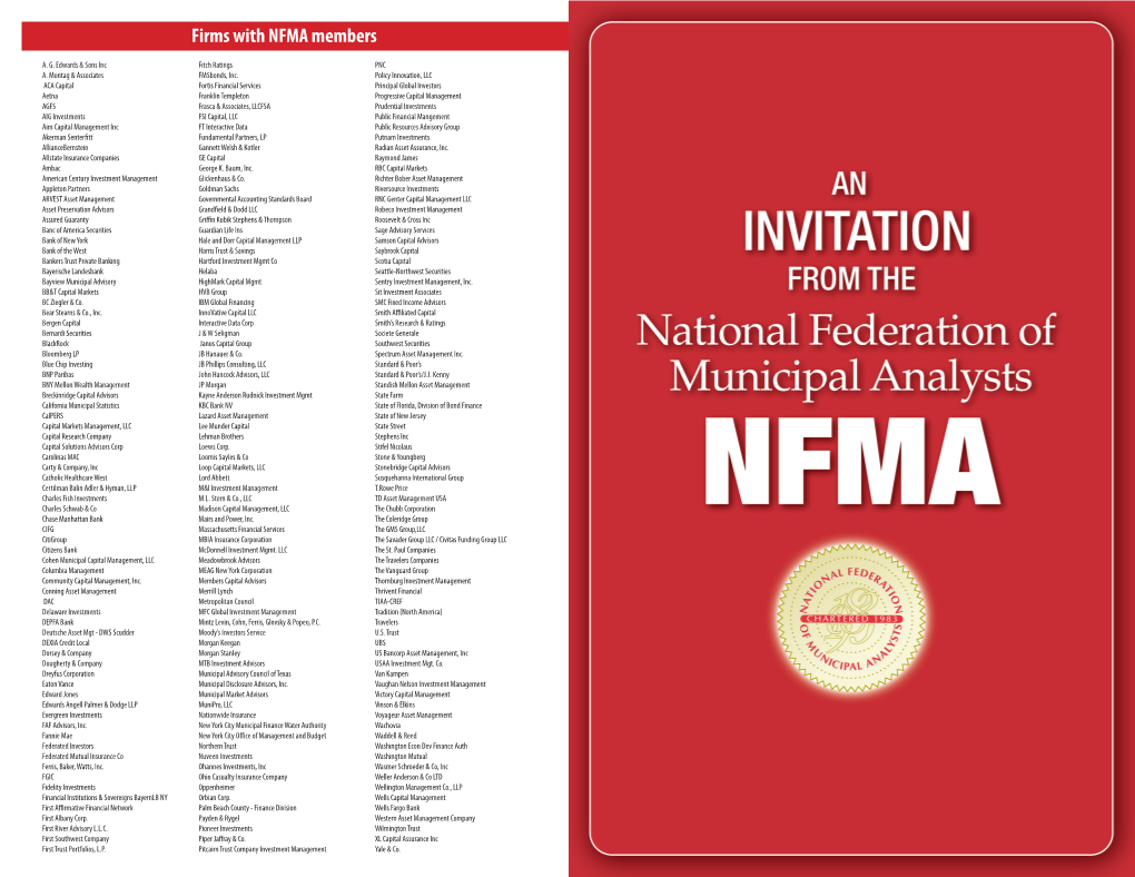 Firms with NFMA Members