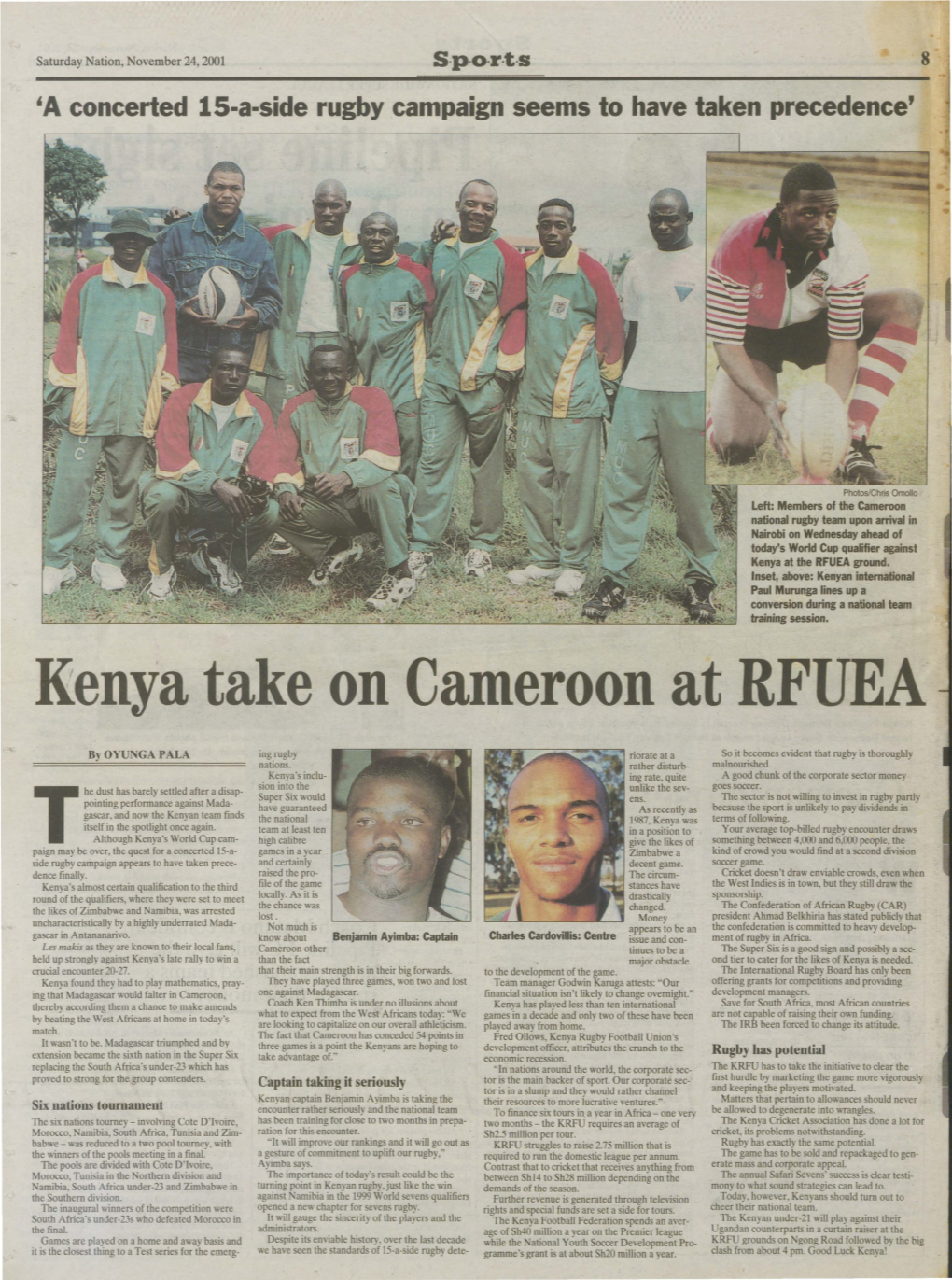 Kenya Take on Cameroon at RFUEA