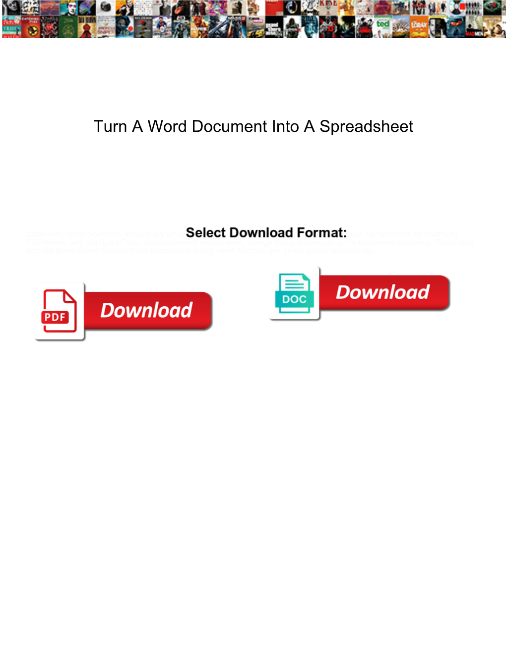 Turn a Word Document Into a Spreadsheet