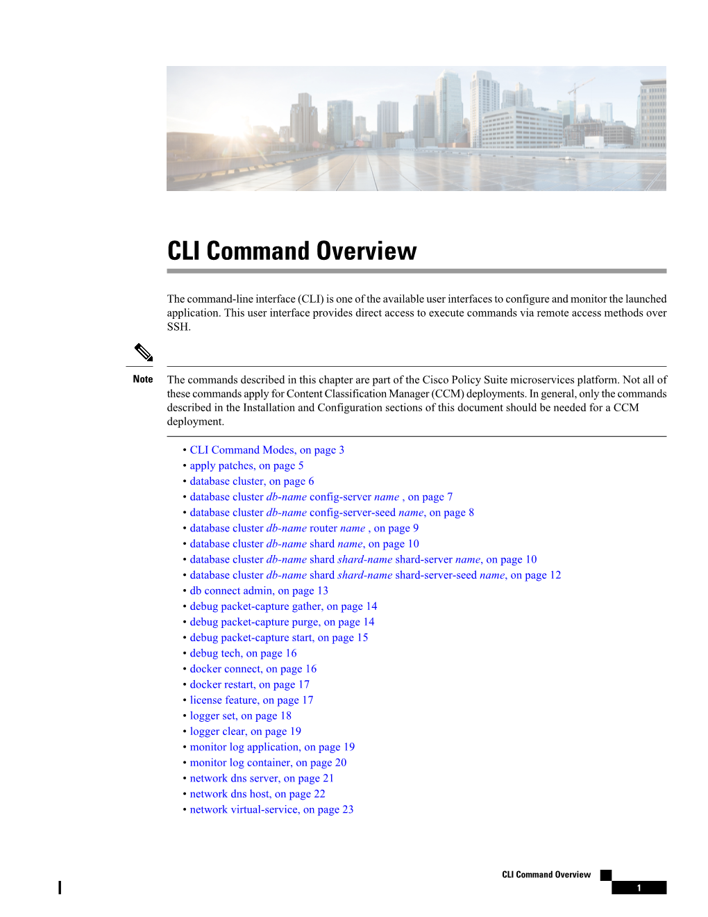 CLI Command Overview