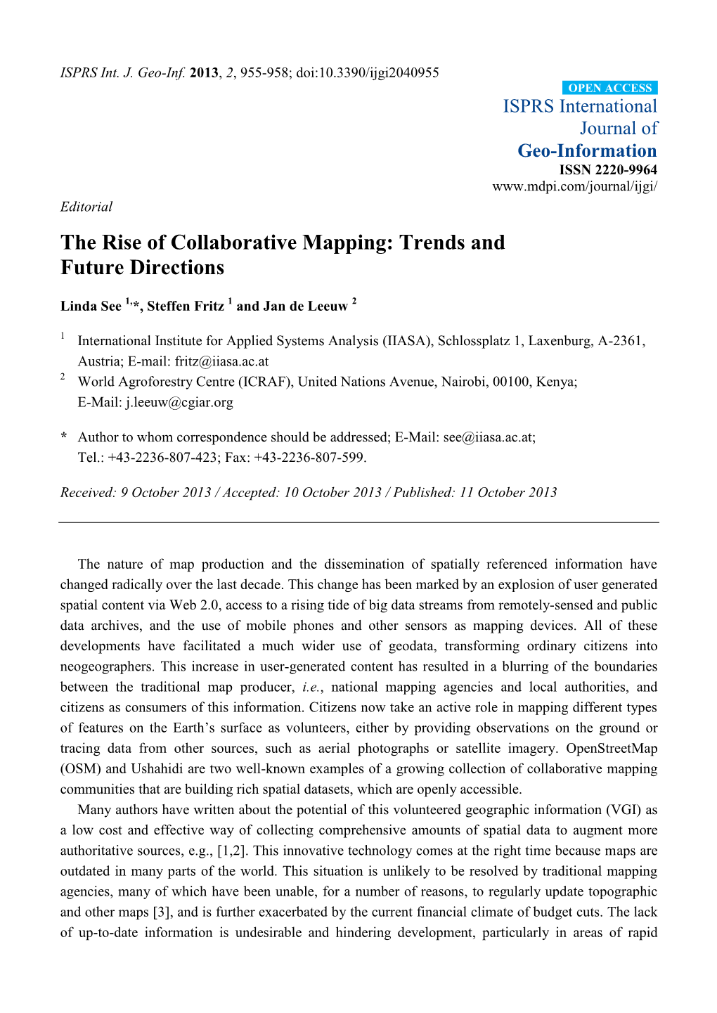 The Rise of Collaborative Mapping: Trends and Future Directions