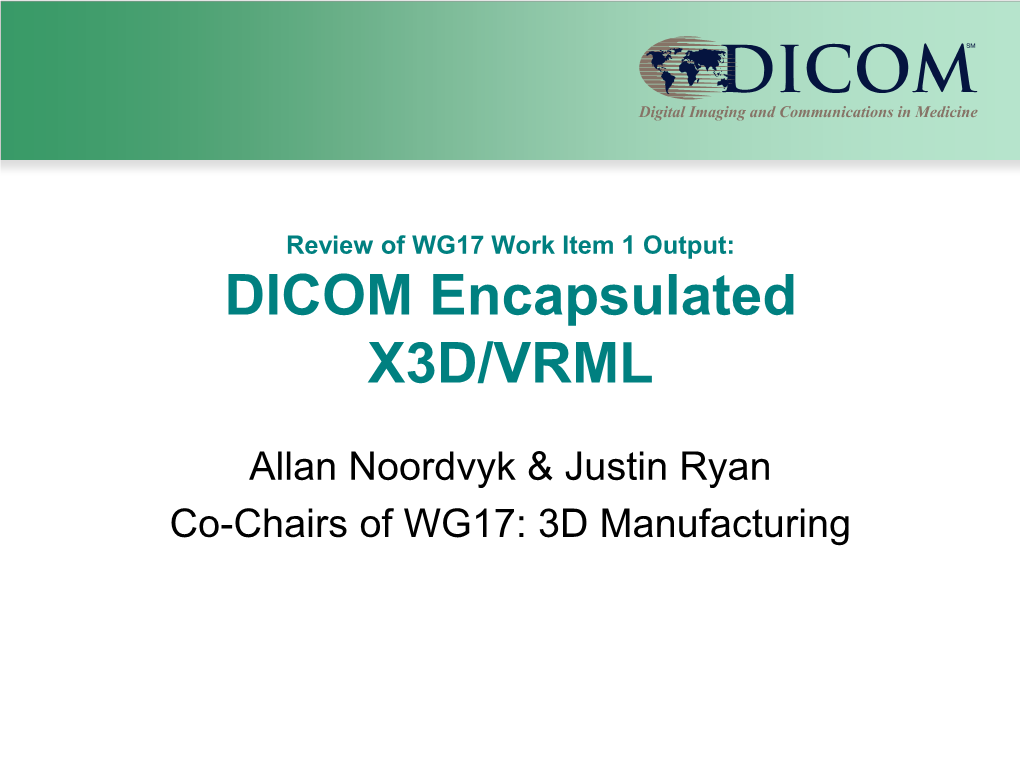 DICOM Encapsulated X3D/VRML