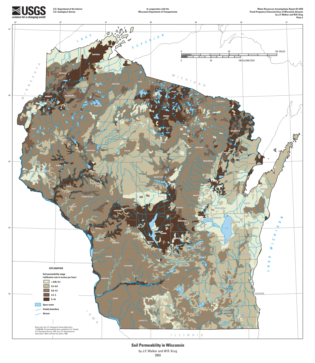 Soil Permeability in Wisconsin by J.F