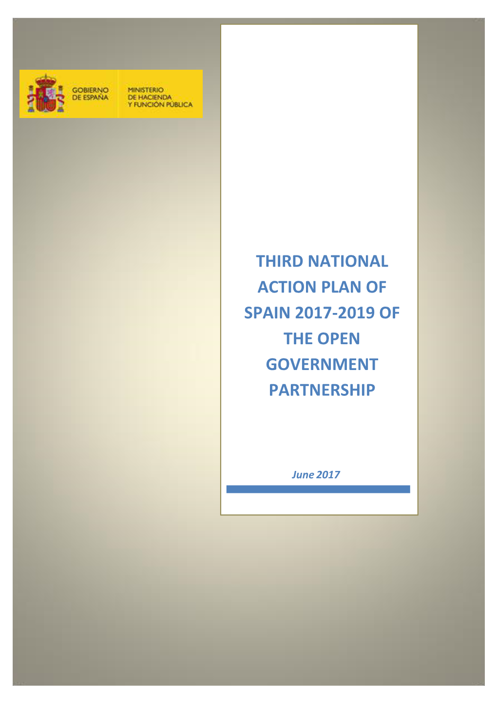Third National Action Plan of Spain 2017-2019 of the Open Government