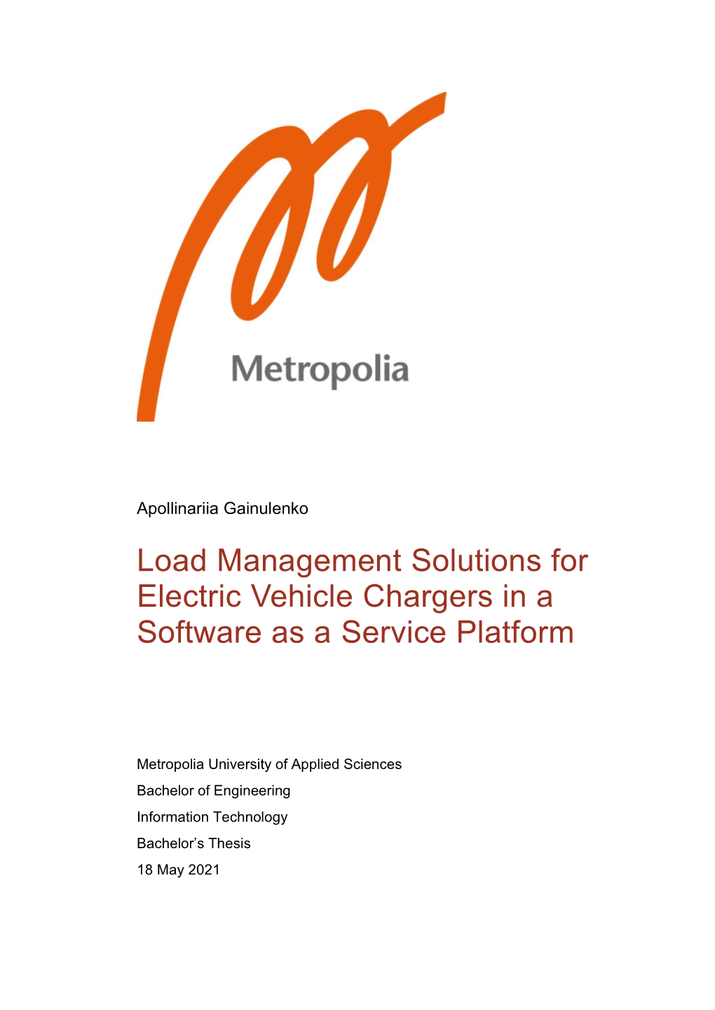 Load Management Solutions for Electric Vehicle Chargers in a Software As a Service Platform