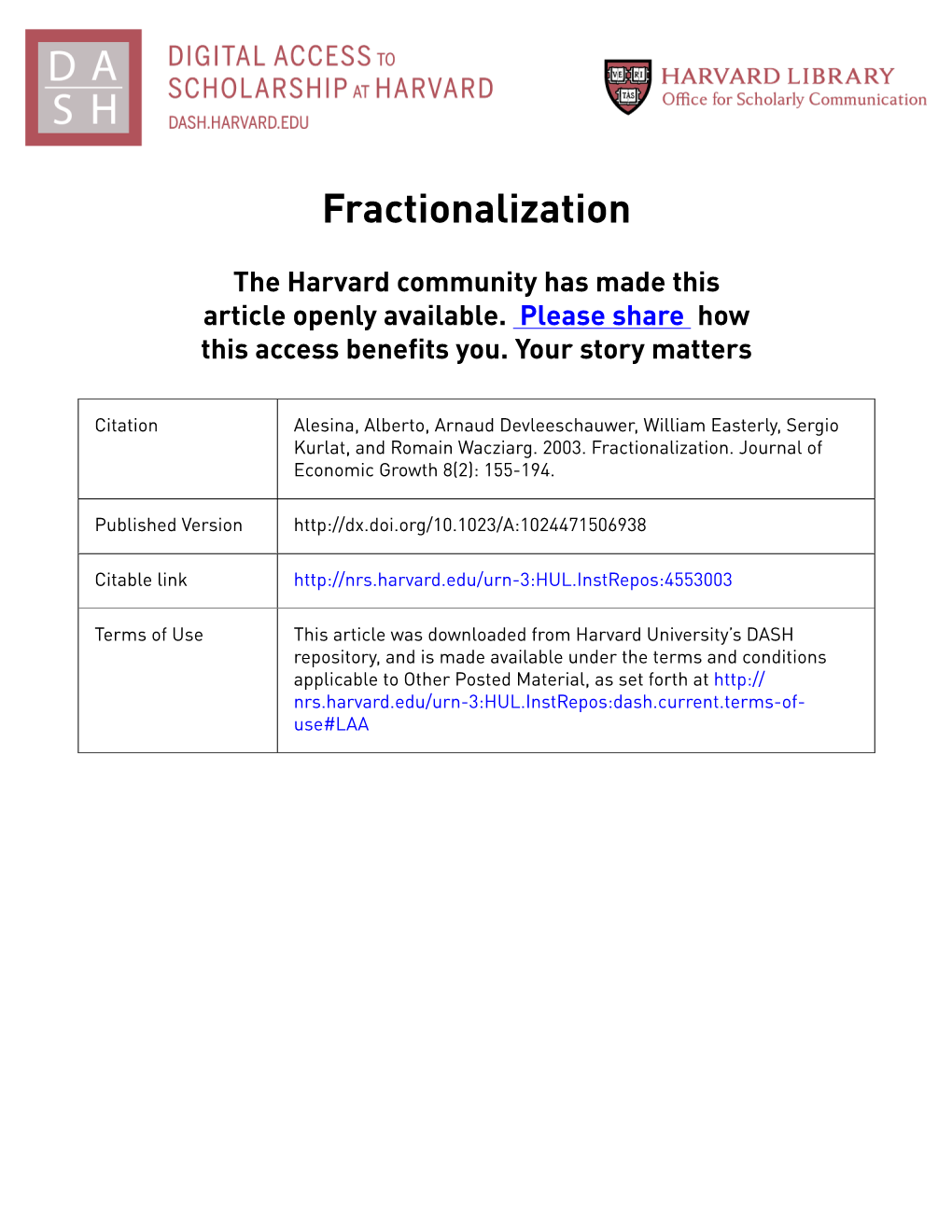 Fractionalization