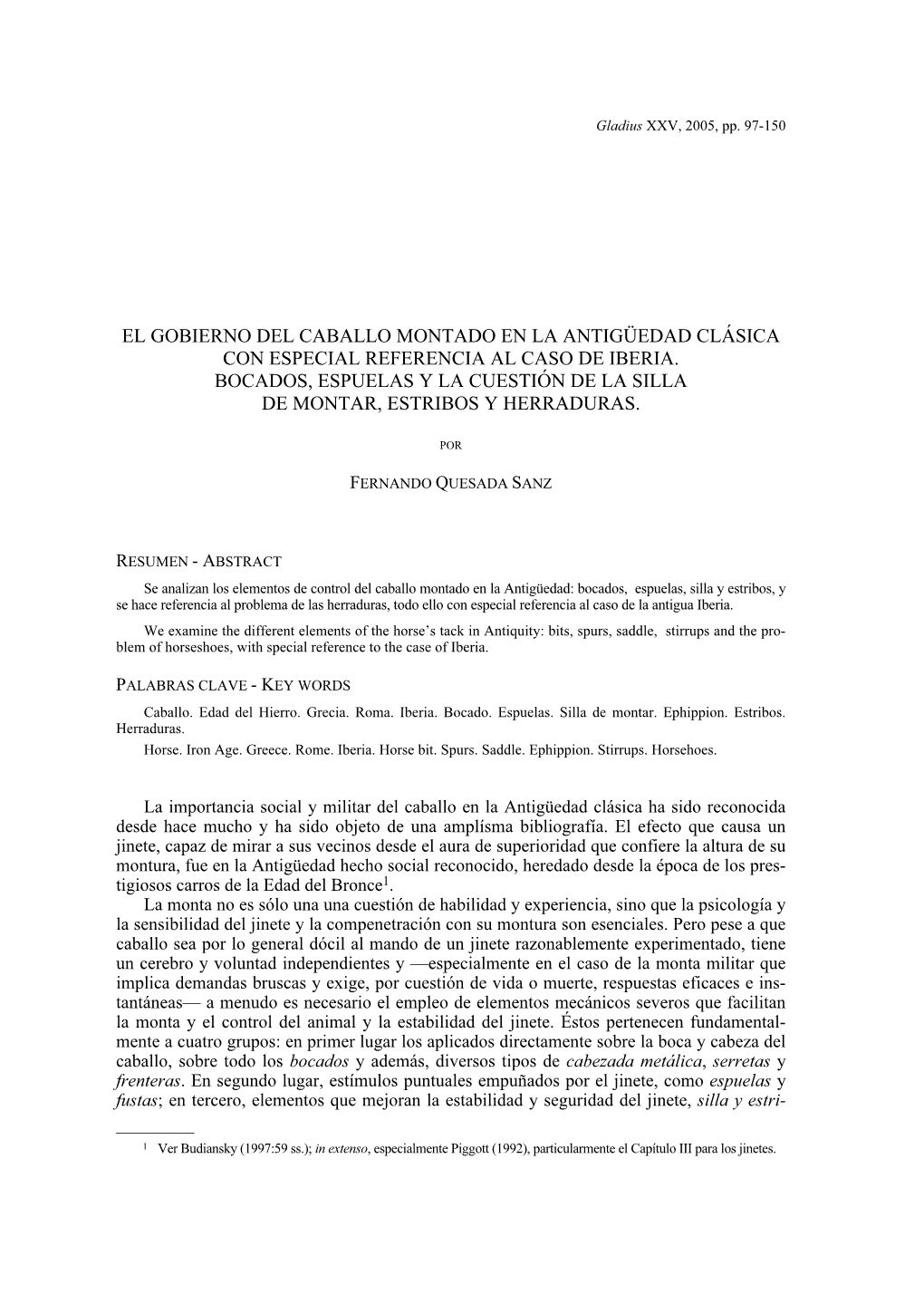 El Gobierno Del Caballo Montado En La Antigüedad Clásica Con Especial Referencia Al Caso De Iberia