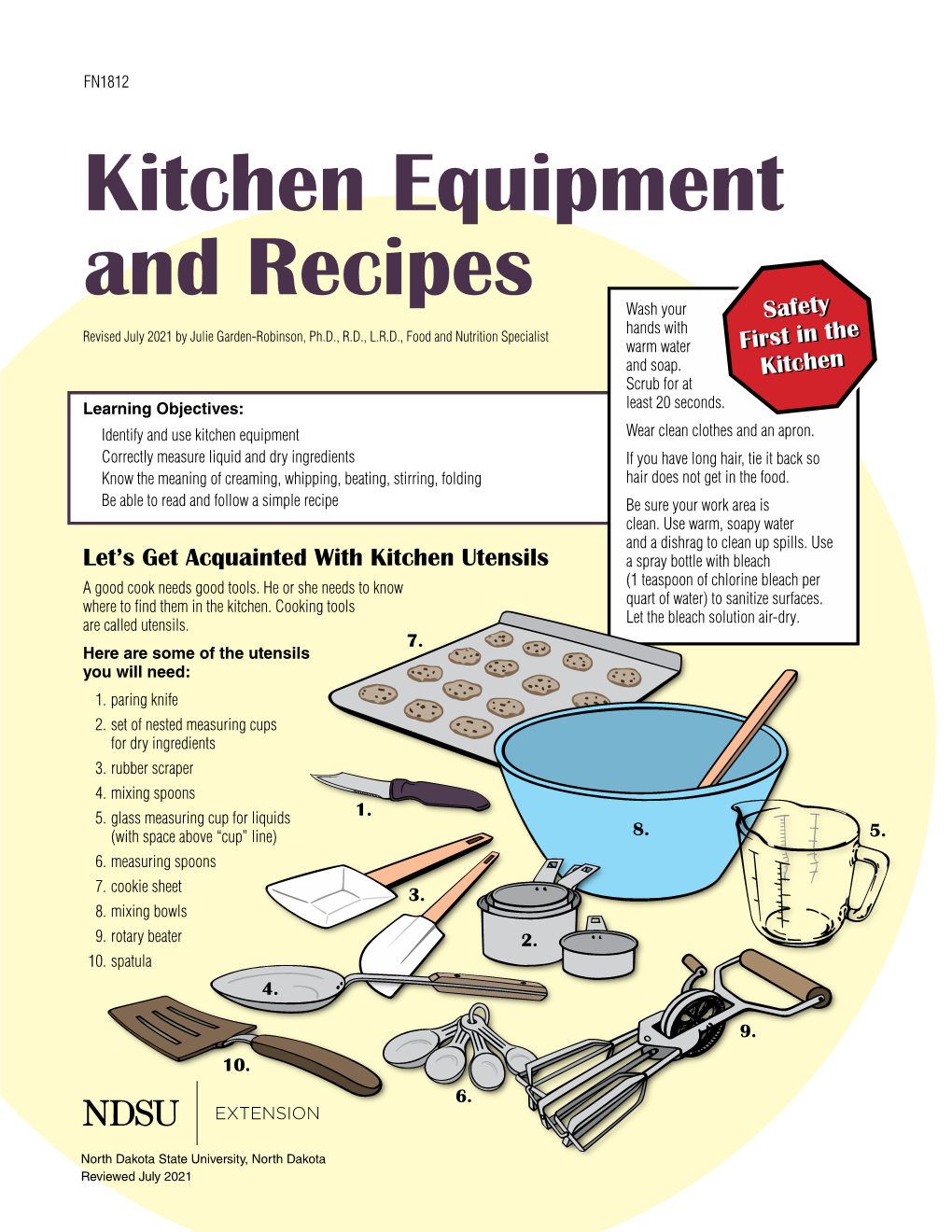 FN1812 Kitchen Equipment and Recipes