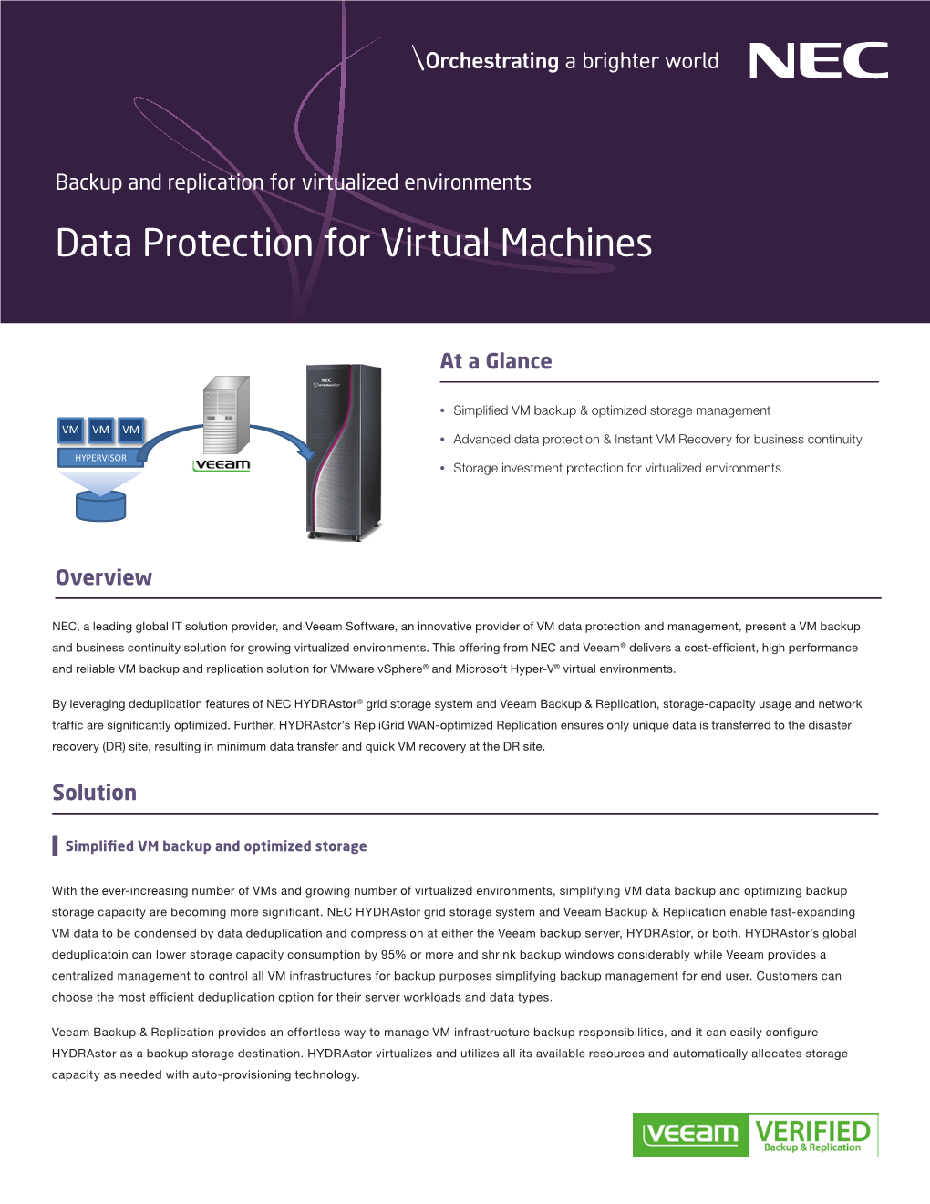 Data Protection for Virtual Machines