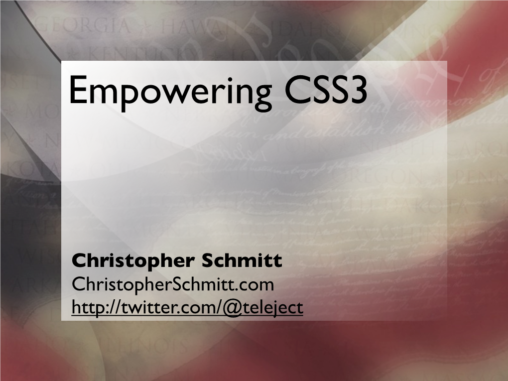 Empowering CSS3