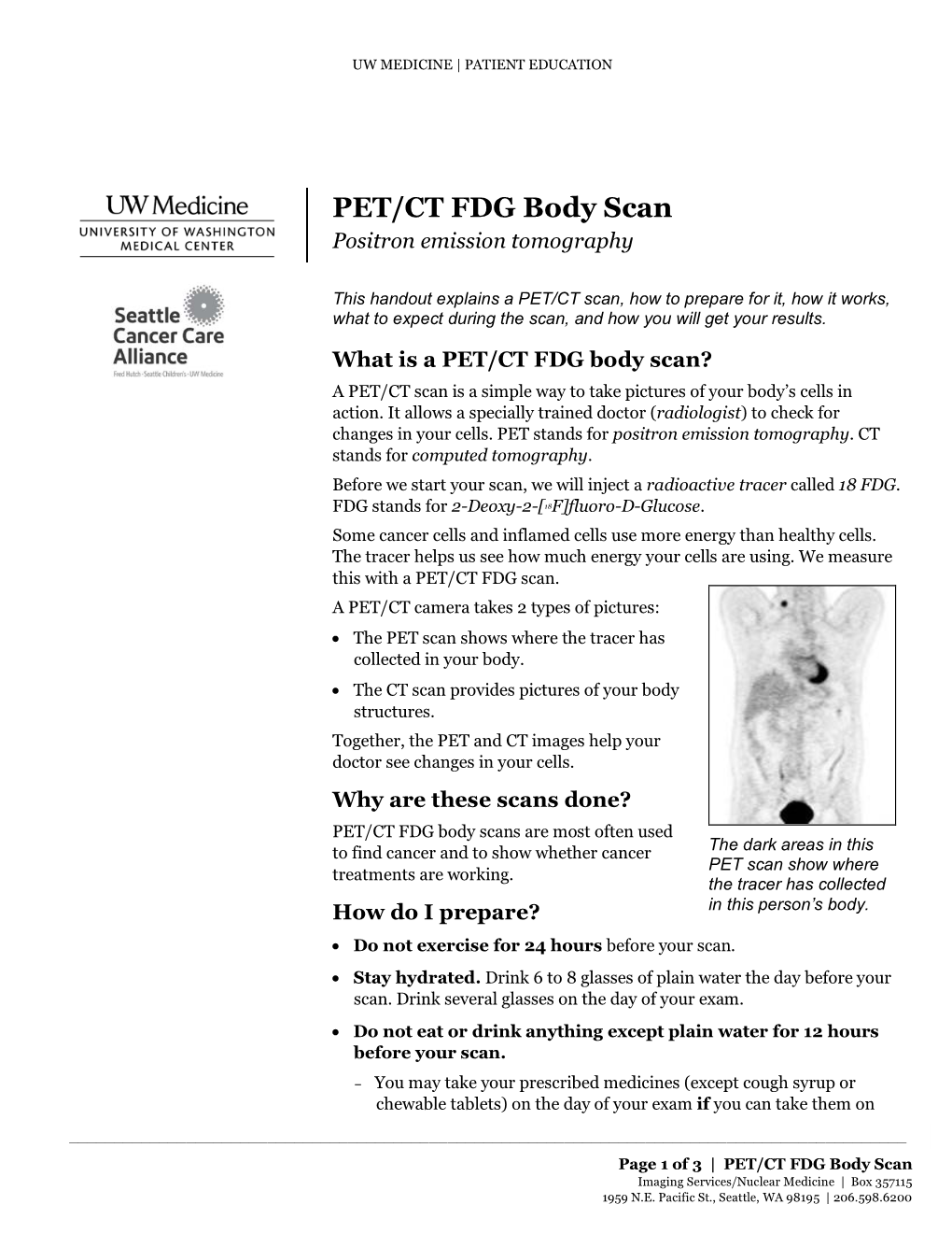 PET/CT FDG Body Scan | Positron Emission Tomography |