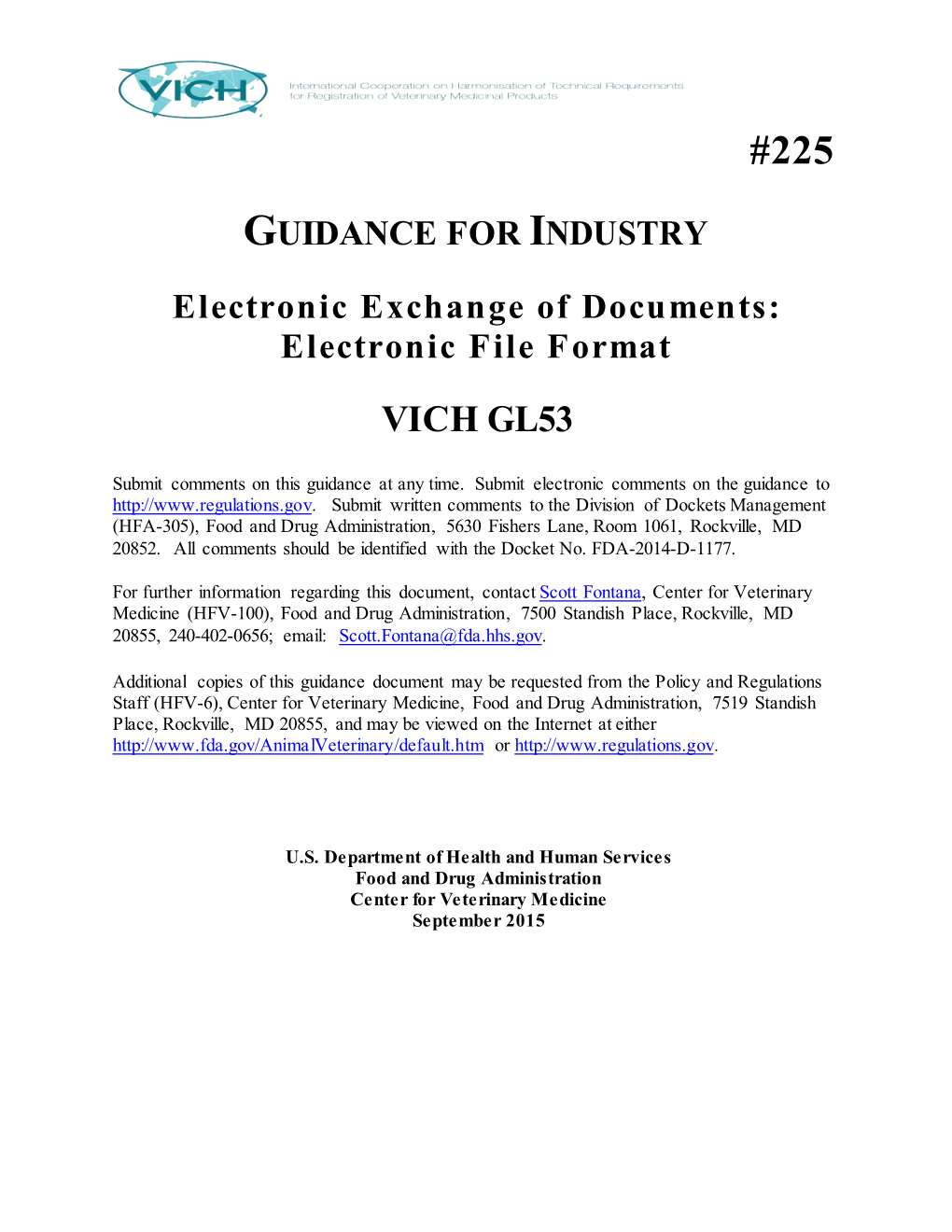 Guidance for Industry, VICH GL53