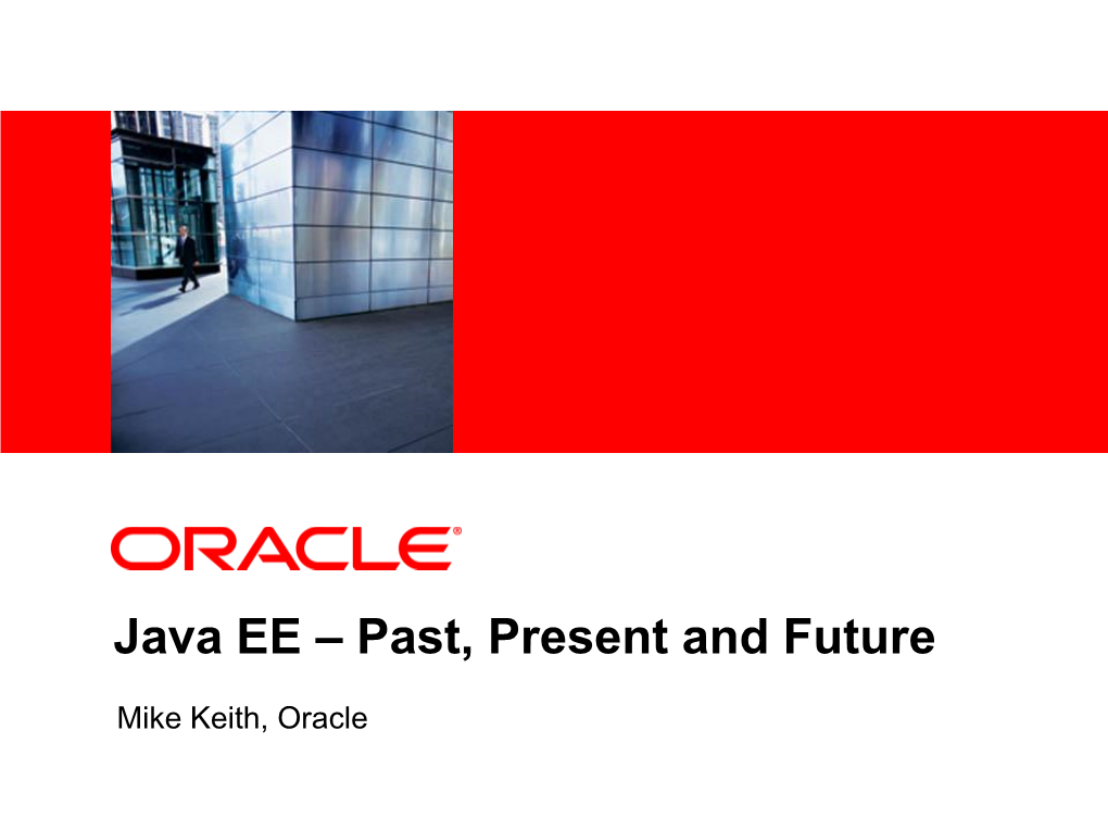 Java EE – Past, Present and Future