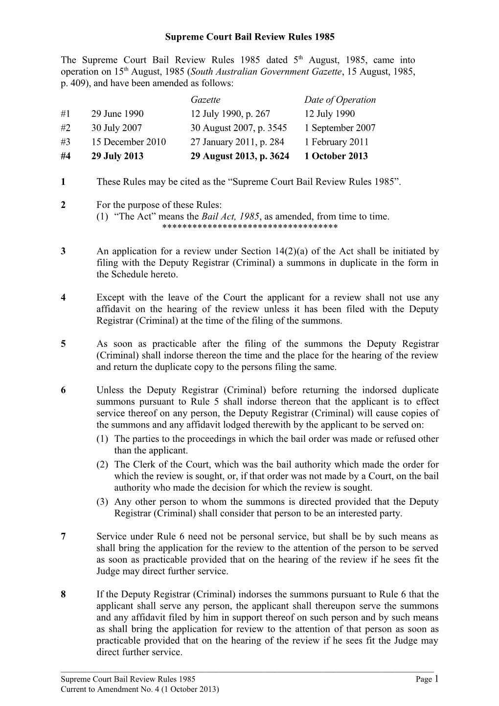 Supreme Court Bail Review Rules 1985