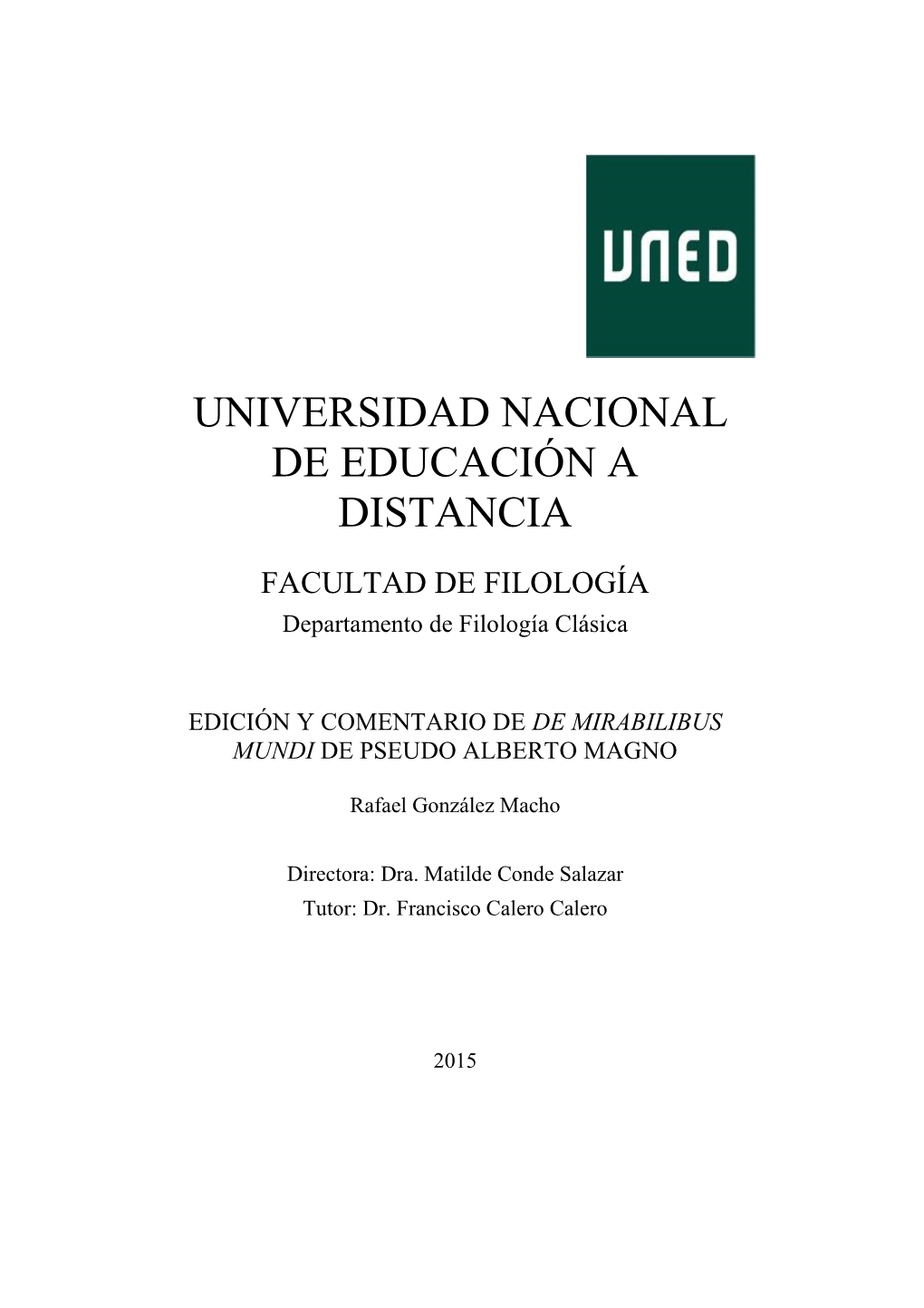 Universidad Nacional De Educación a Distancia