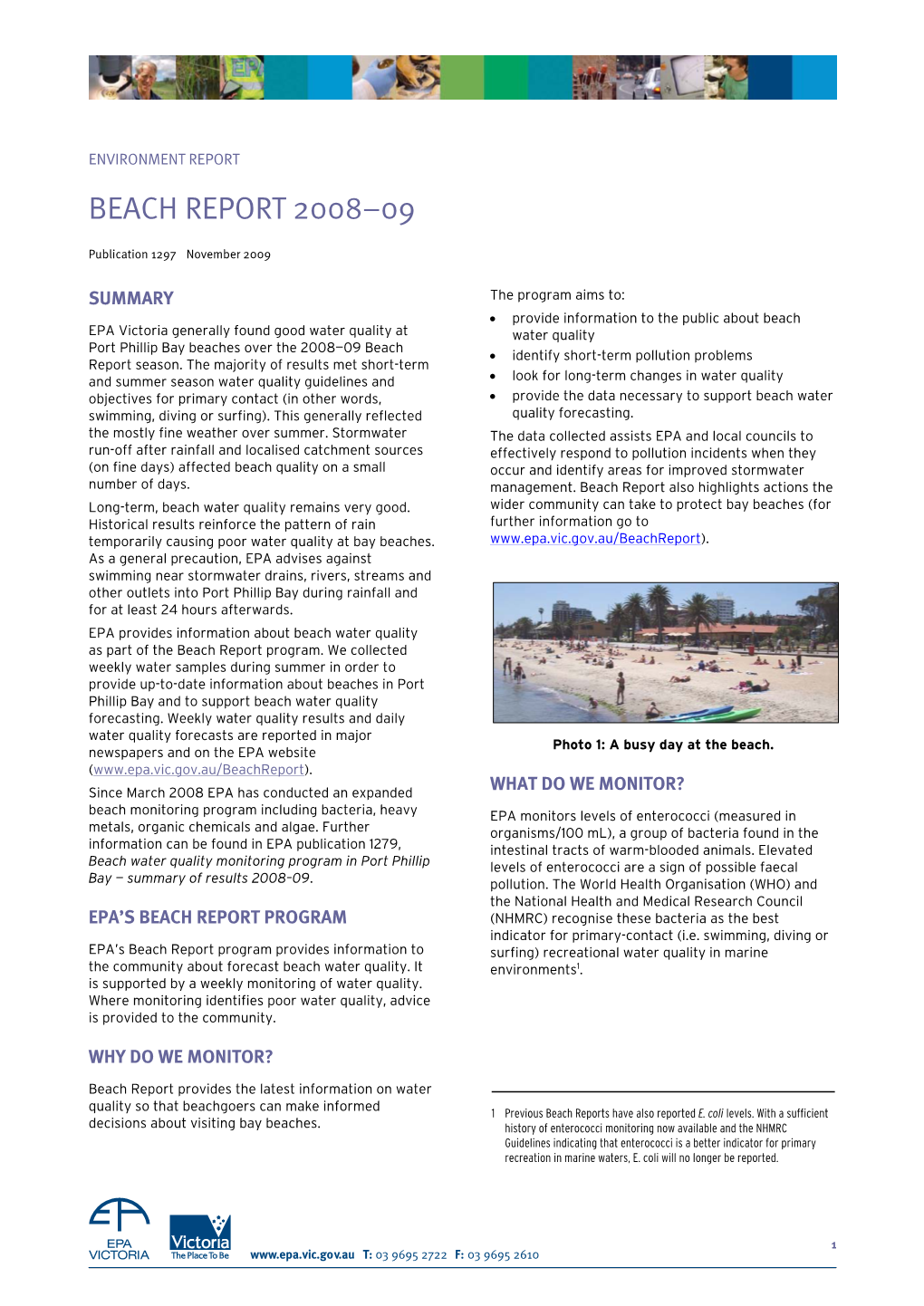 Beach Report 2008–09