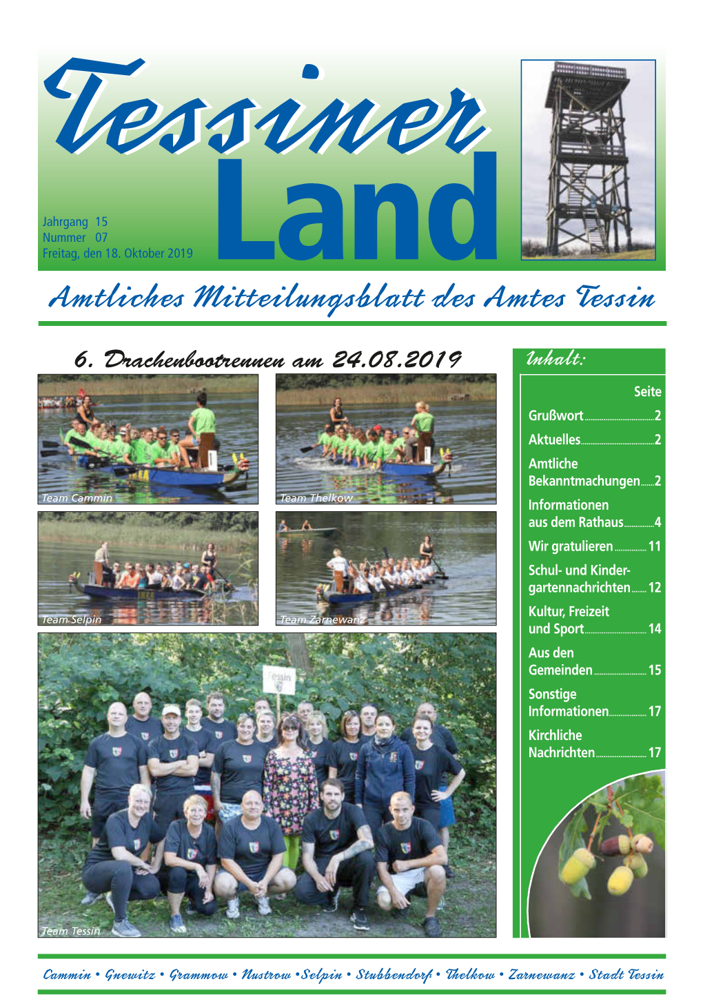 Amtliches Mitteilungsblatt Des Amtes Tessin