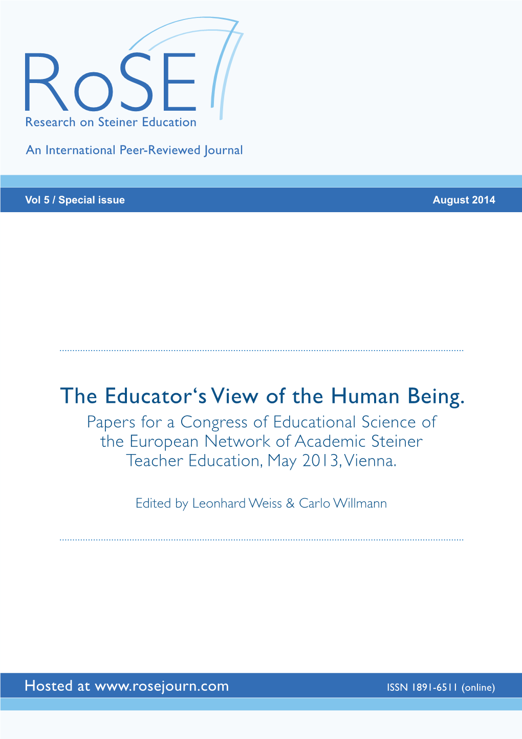 The Educator's View of the Human Being