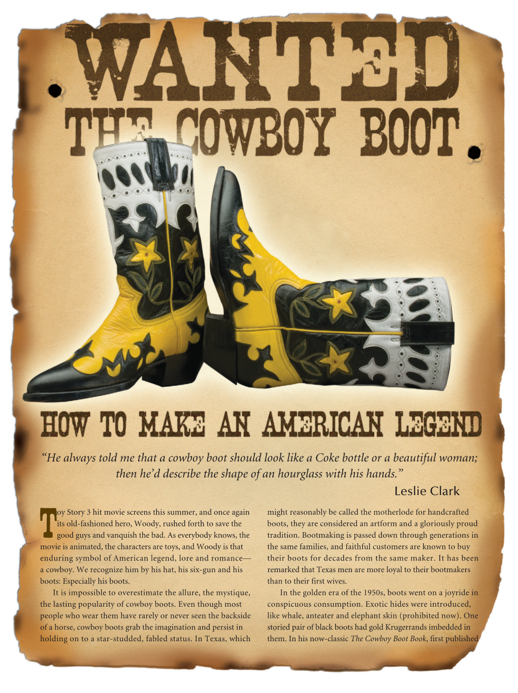 Leslie Clark “He Always Told Me That a Cowboy Boot Should Look Like A