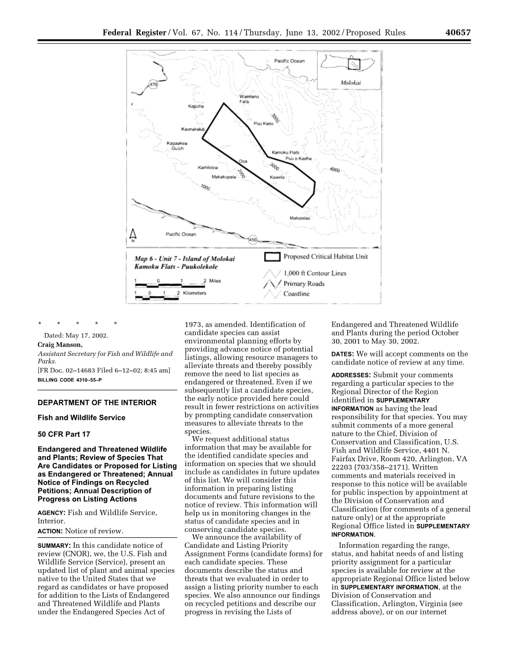 Federal Register/Vol. 67, No. 114/Thursday, June 13, 2002/Proposed Rules