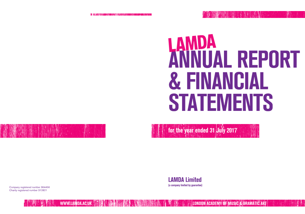 LAMDA LIMITED for the Year Ended 31 July 2017