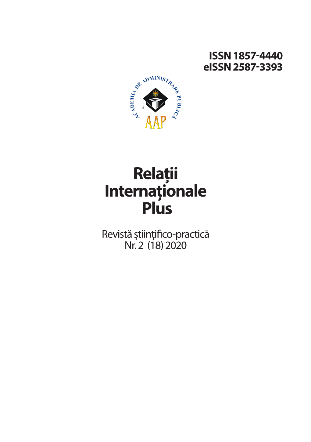 Relații Internaționale Plus Revistă Științifico-Practică Nr