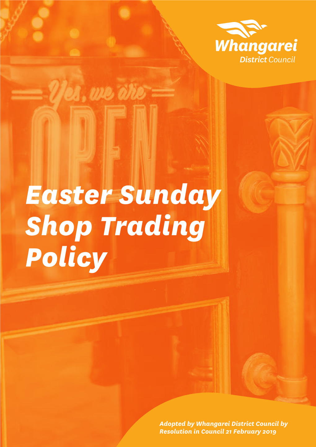 Whangarei District Council Easter Sunday Shop Trading Policy