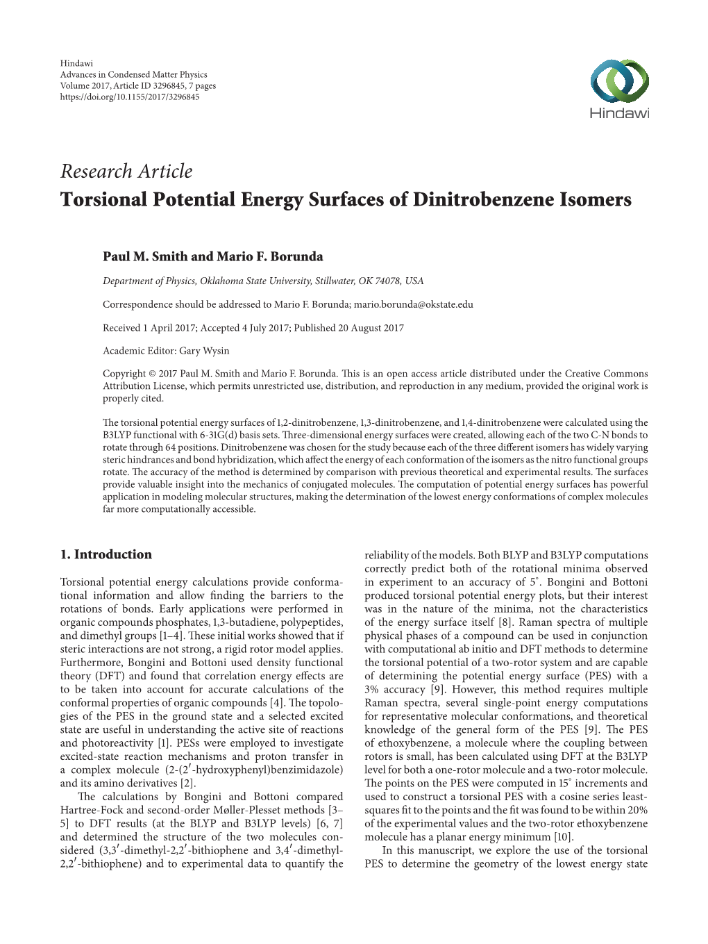 Torsional Potential Energy Surfaces of Dinitrobenzene Isomers