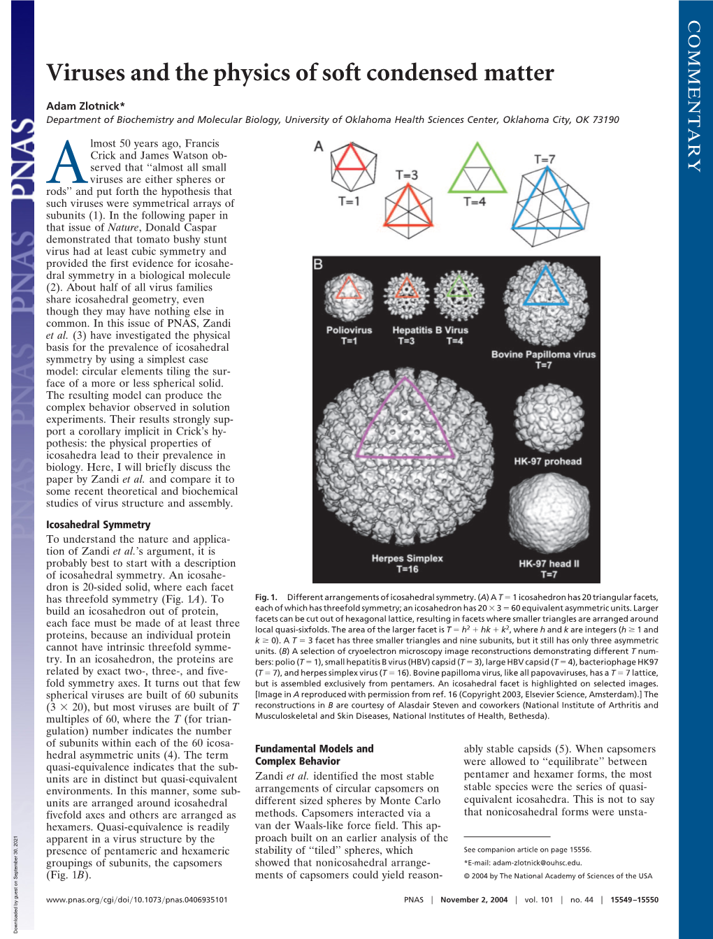 Viruses and the Physics of Soft Condensed Matter