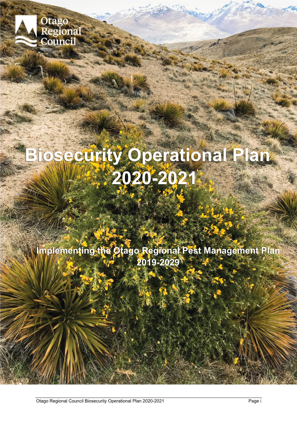 Biosecurity Operational Plan 2020-2021