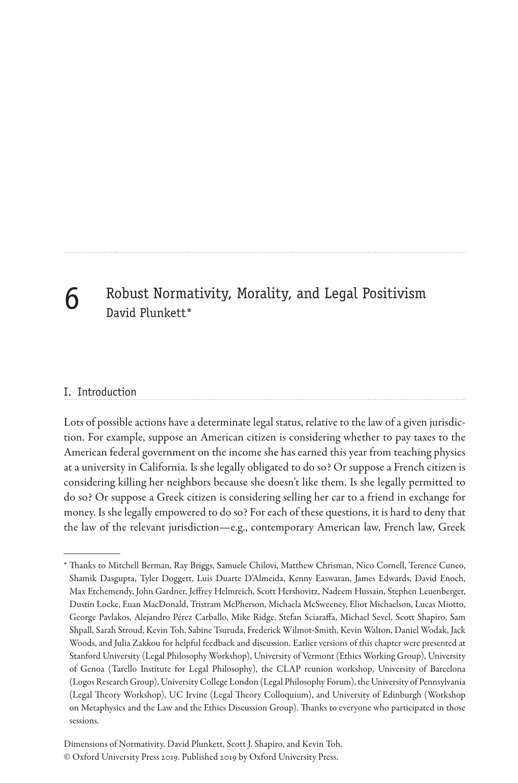 6 Robust Normativity, Morality, and Legal Positivism