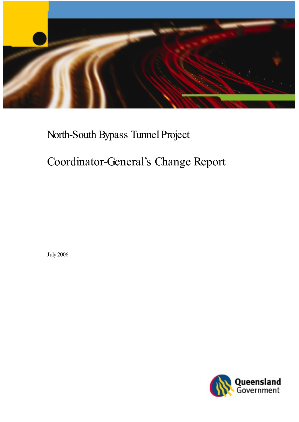Coordinator-General's Report on Project Change