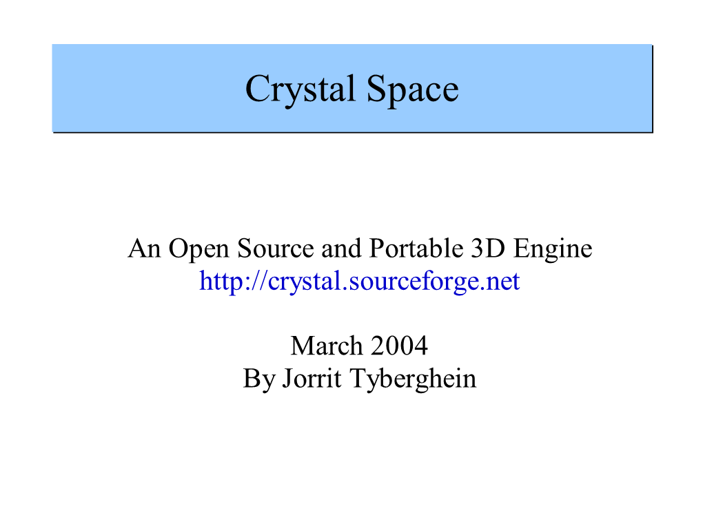 Crystal Space