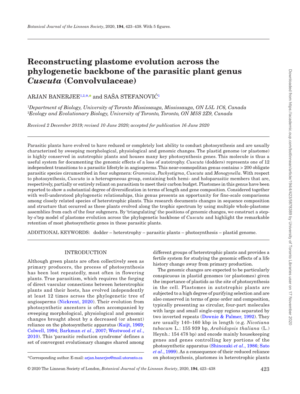 Reconstructing Plastome Evolution Across the Phylogenetic Backbone