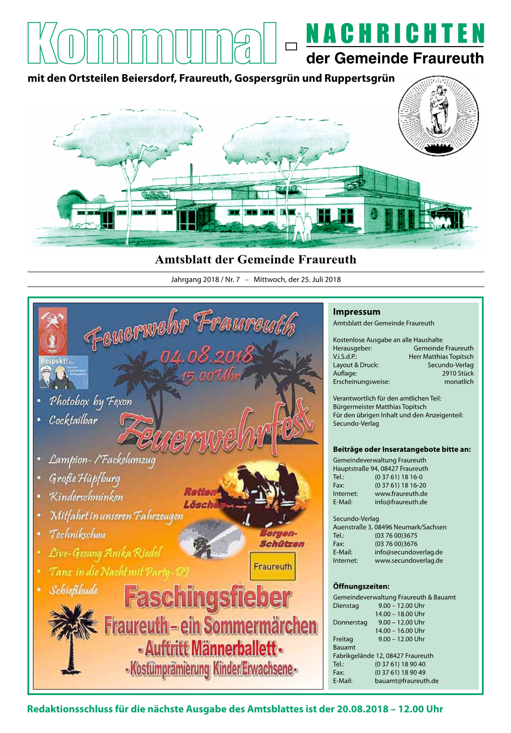 Amtsblatt Der Gemeinde Fraureuth