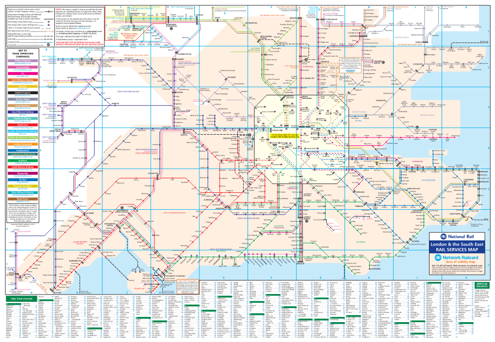 NETWORK RAILCARD AREA to Leicester and Birmingham Services Are Omitted