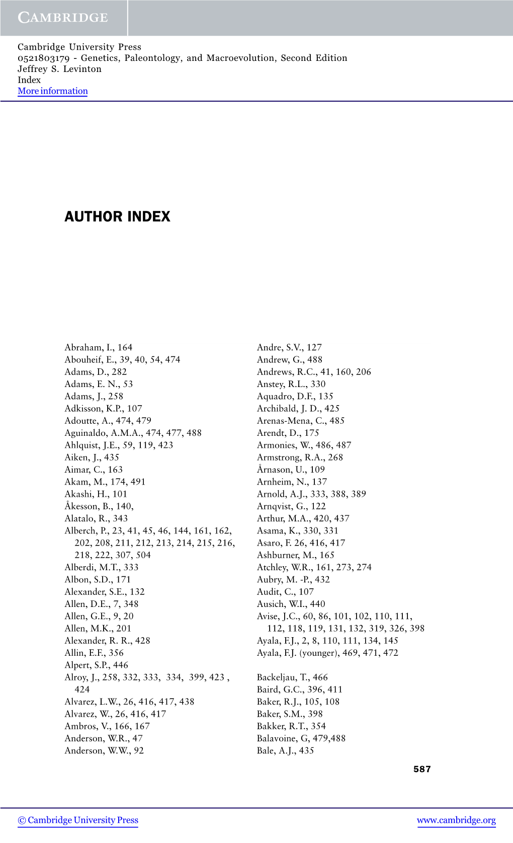 Author Index