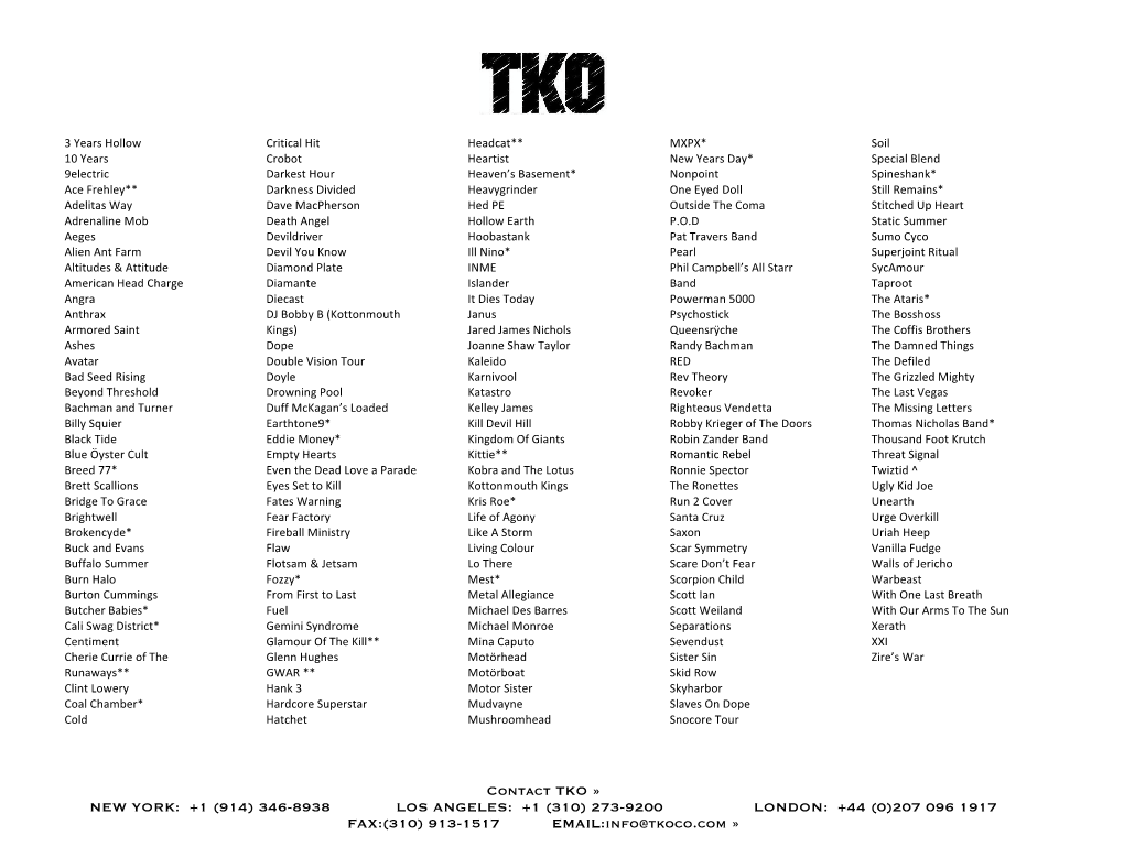 207 096 1917 FAX:(310) 913-1517 EMAIL:Info@Tkoco.Com »